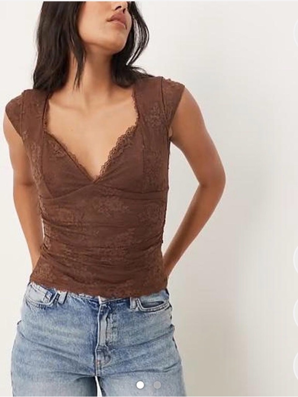 The A&F Zoe Bra-Free Lace Top